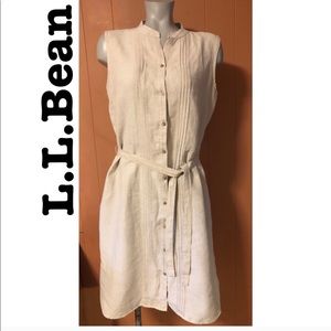 Tan Ll Bean linen dress
